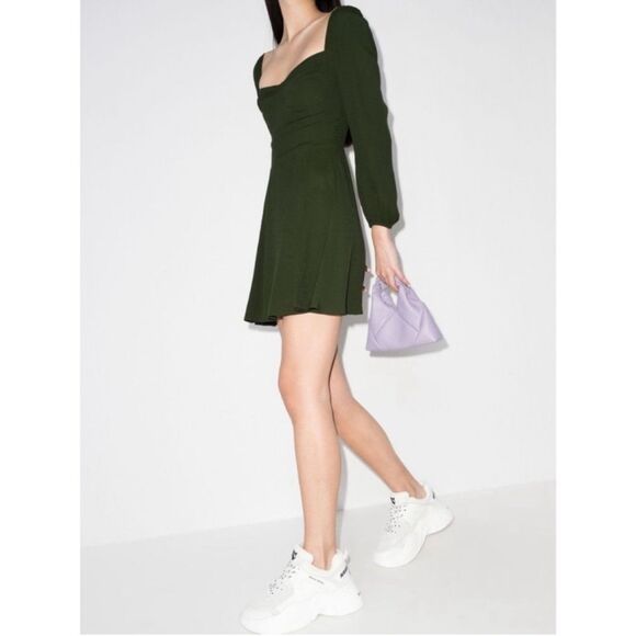 Reformation Mochi Mini Green Dress Size 4 - Picture 10 of 13